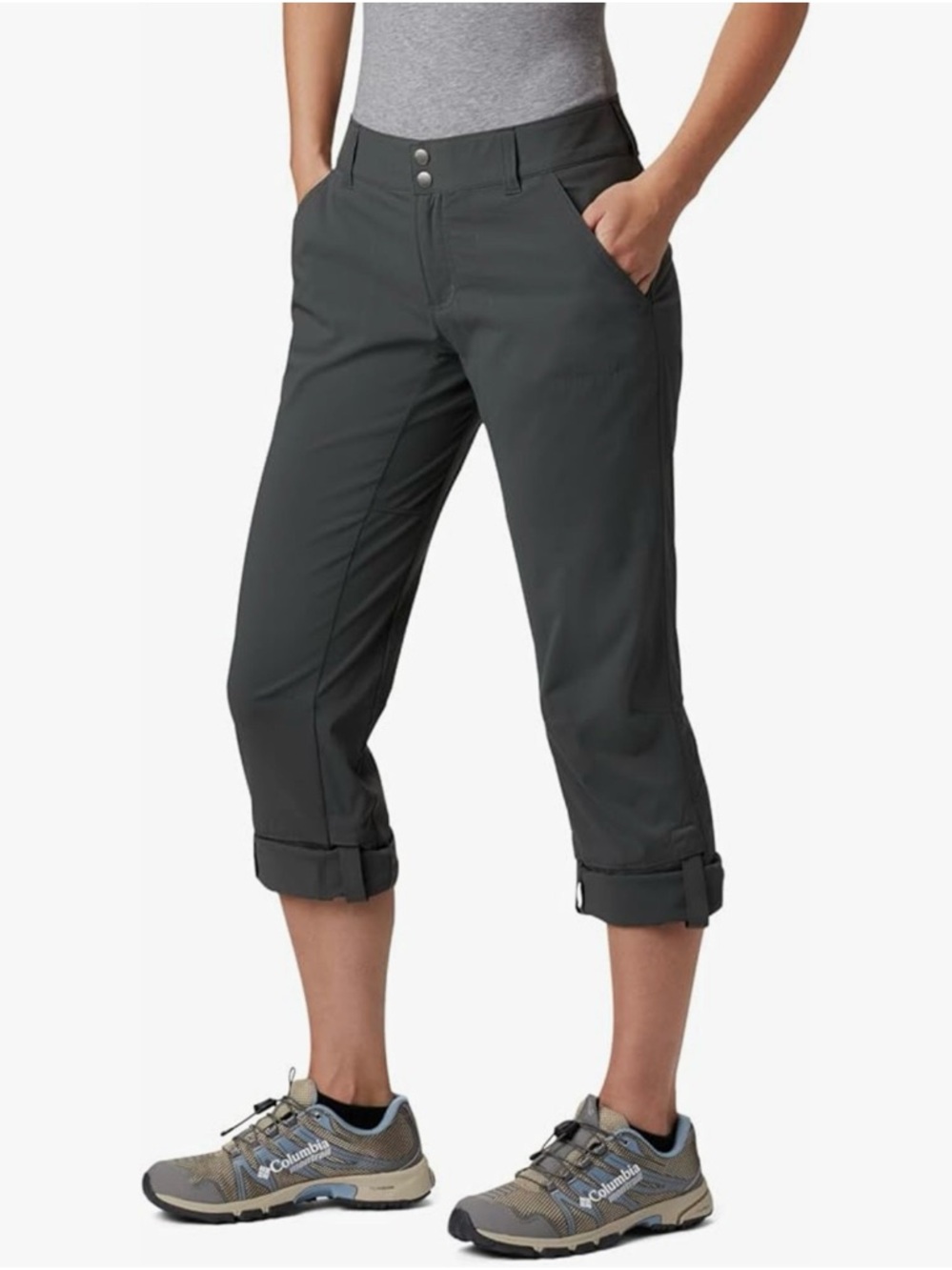 Columbia “Saturday Trail” SPF 50, Water Resistant, Stretch Pant/Capri - Black - Picture 2 of 9